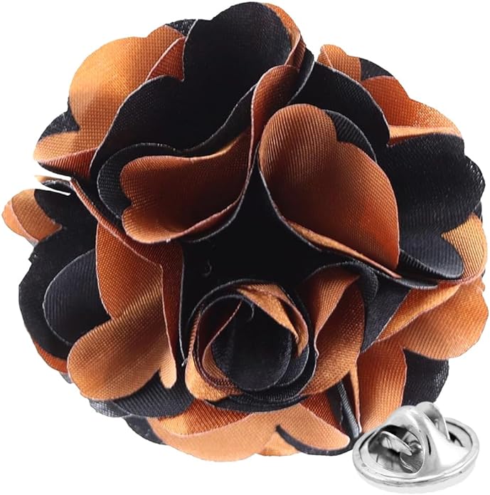Vittorio Vico Unisex Two Tone Satin Flower Lapel Pin Vittorio Vico