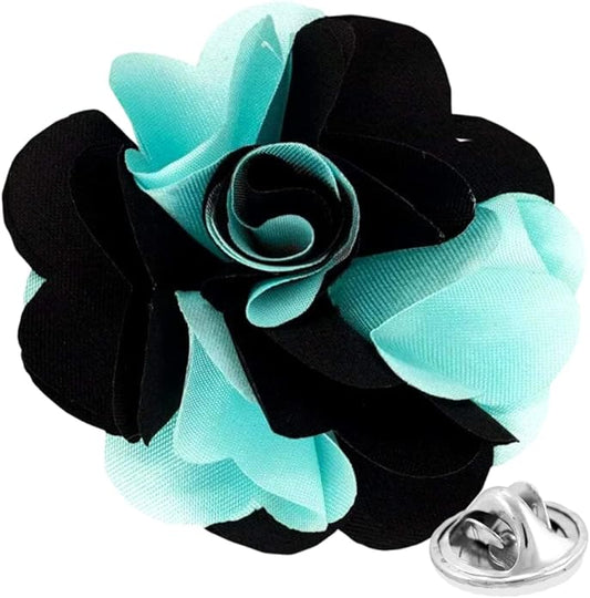Vittorio Vico Unisex Two Tone Satin Flower Lapel Pin Vittorio Vico