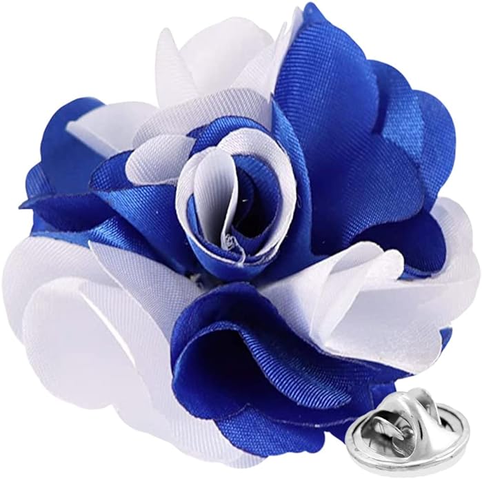 Vittorio Vico Unisex Two Tone Satin Flower Lapel Pin Vittorio Vico