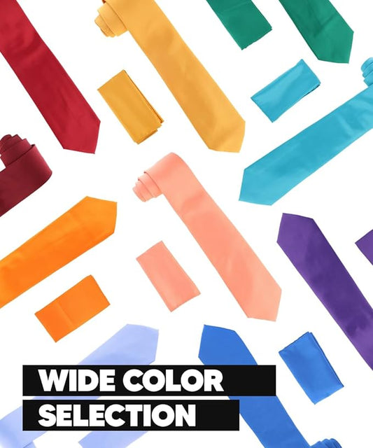 Vittorio Farina Men's Satin Necktie & Pocket Square Vittorio Farina