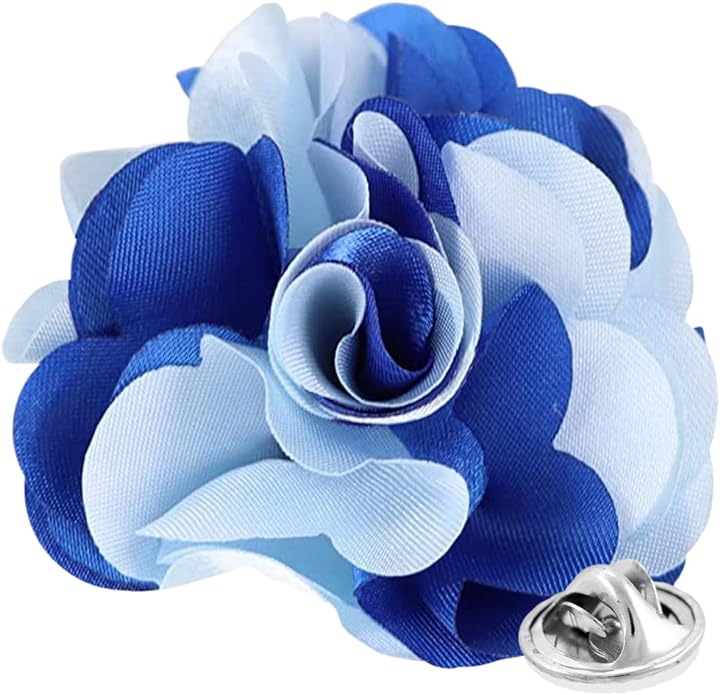 Vittorio Vico Unisex Two Tone Satin Flower Lapel Pin Vittorio Vico