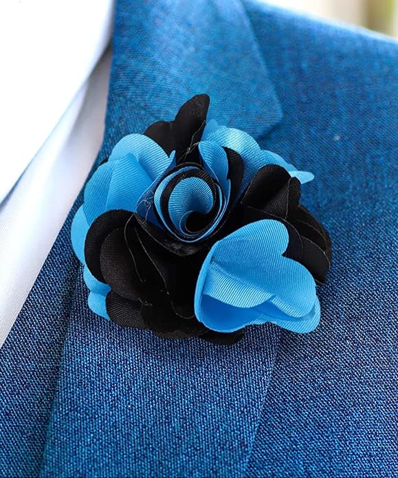 Vittorio Vico Unisex Two Tone Satin Flower Lapel Pin Vittorio Vico