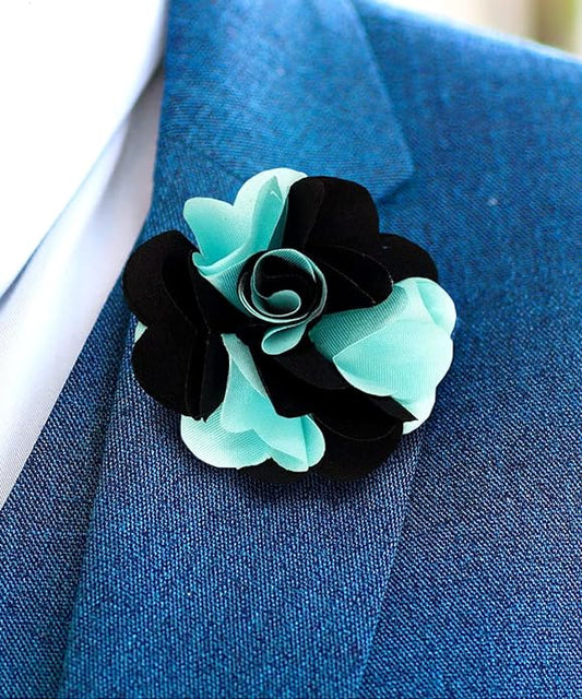 Vittorio Vico Unisex Two Tone Satin Flower Lapel Pin Vittorio Vico