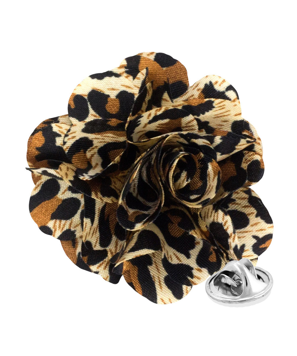Vittorio Vico Unisex Kente Satin Flower Lapel Pin