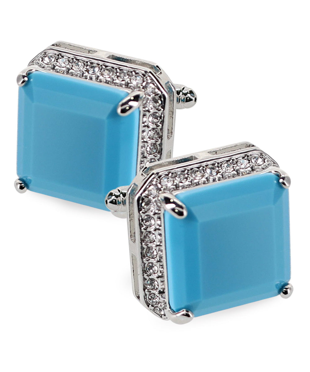 Vittorio Vico Large Big Square Crystal Colorstone Cufflinks: CL 70XX Series Vittorio Vico
