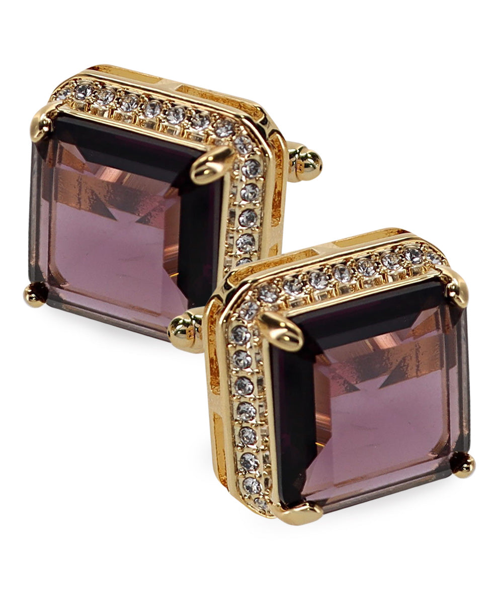 Vittorio Vico Large Big Square Crystal Colorstone Cufflinks: CL 70XX Series Vittorio Vico
