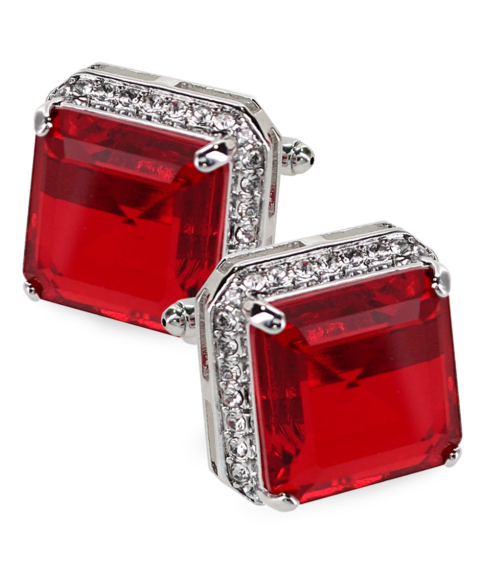 Vittorio Vico Large Big Square Crystal Colorstone Cufflinks: CL 70XX Series Vittorio Vico