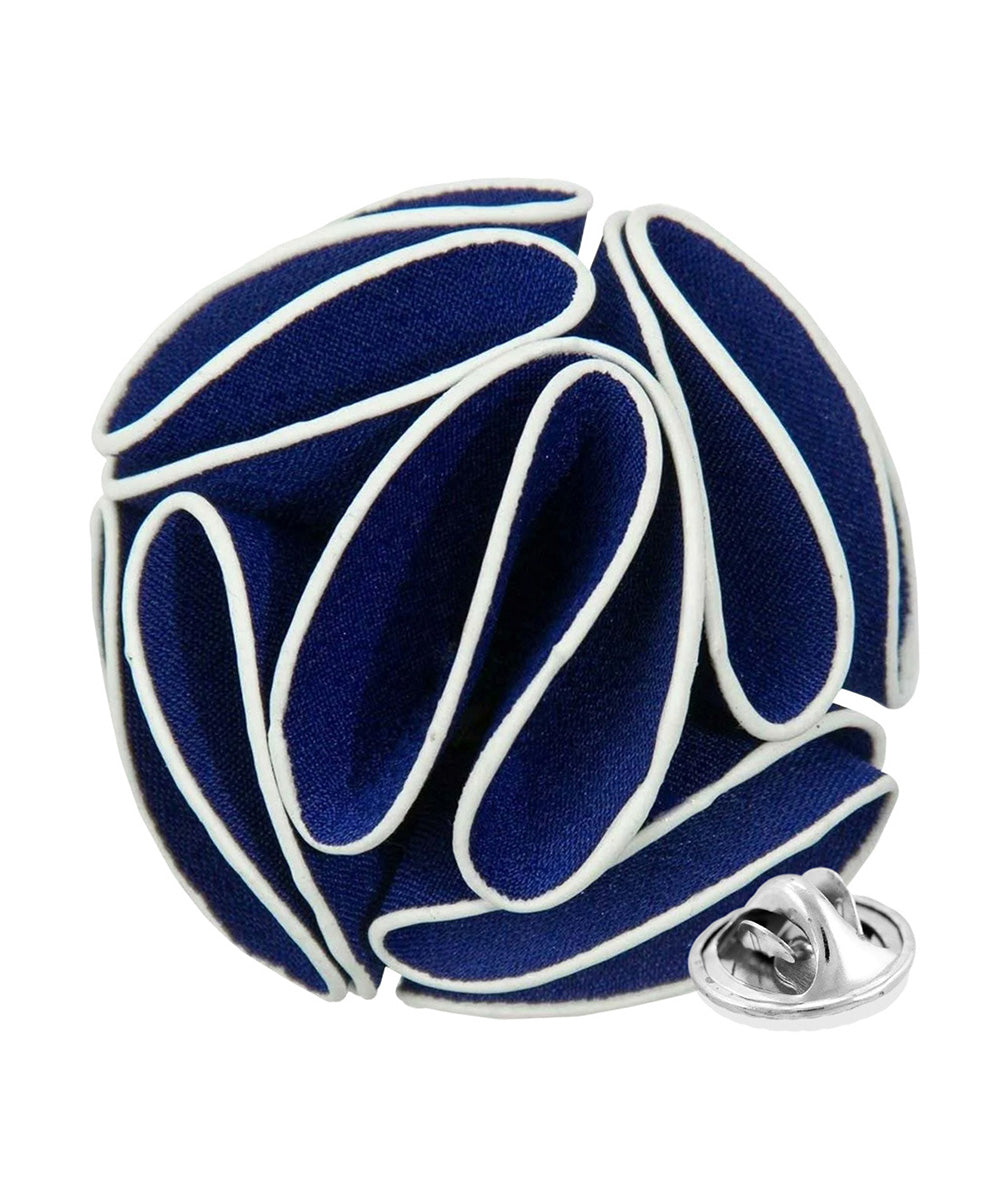 Vittorio Vico Unisex Trim Rose Flower Lapel Pin