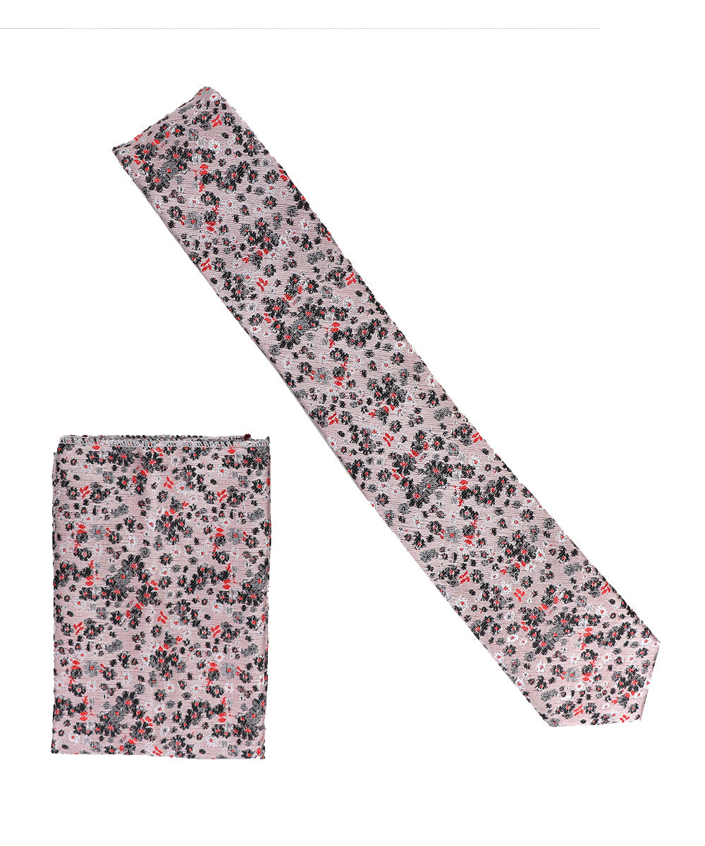Vittorio Farina Men's Skinny Design Satin Necktie and Pocket Square Vittorio Farina