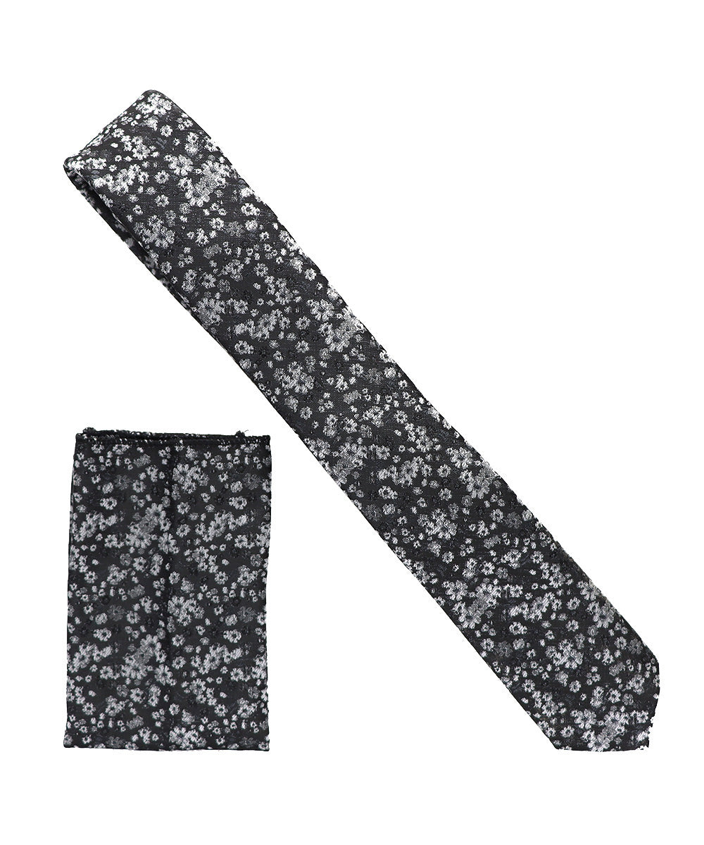 Vittorio Farina Men's Skinny Design Satin Necktie and Pocket Square Vittorio Farina