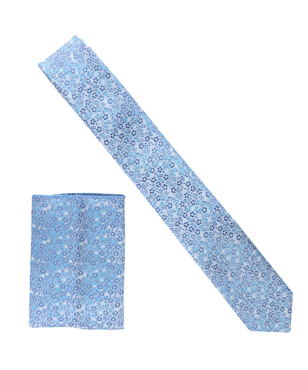 Vittorio Farina Men's Skinny Design Satin Necktie and Pocket Square Vittorio Farina