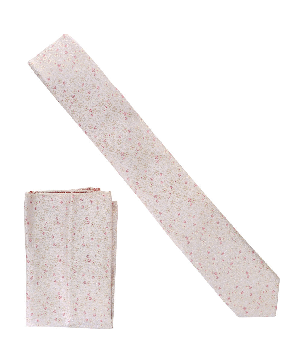 Vittorio Farina Men's Skinny Design Satin Necktie and Pocket Square Vittorio Farina