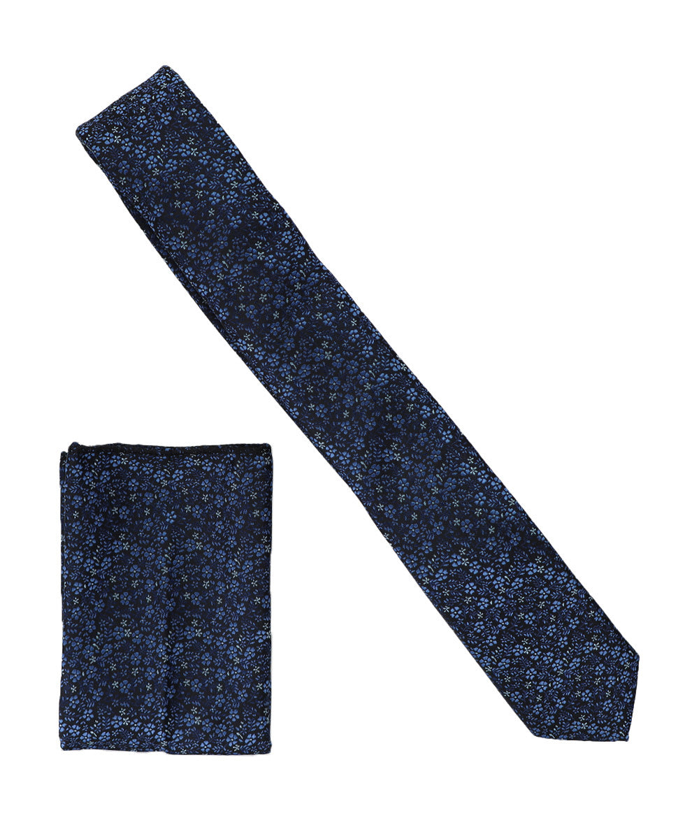 Vittorio Farina Men's Skinny Design Satin Necktie and Pocket Square Vittorio Farina