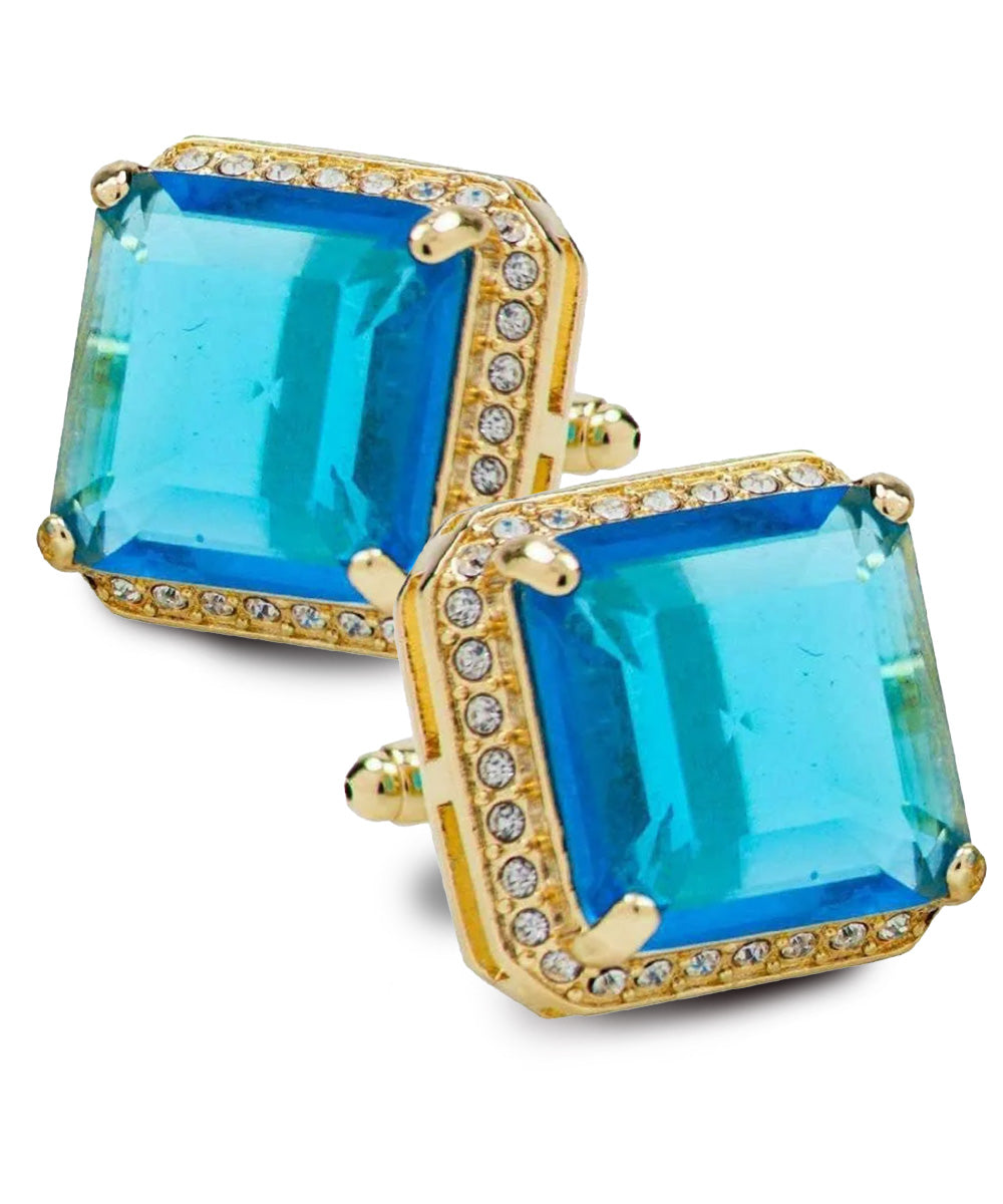 Vittorio Vico Large Big Square Crystal Colorstone Cufflinks: CL 70XX Series Vittorio Vico