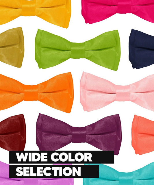 Vittorio Farina Boy's Pretied Solid Silky Satin Bow Tie Vittorio Farina