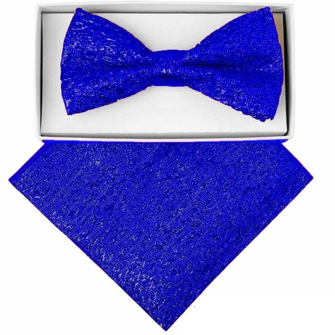 Vittotio Farina Men's Rhinestone Bow Tie and Pocket Square in Gift Box Vittorio Farina