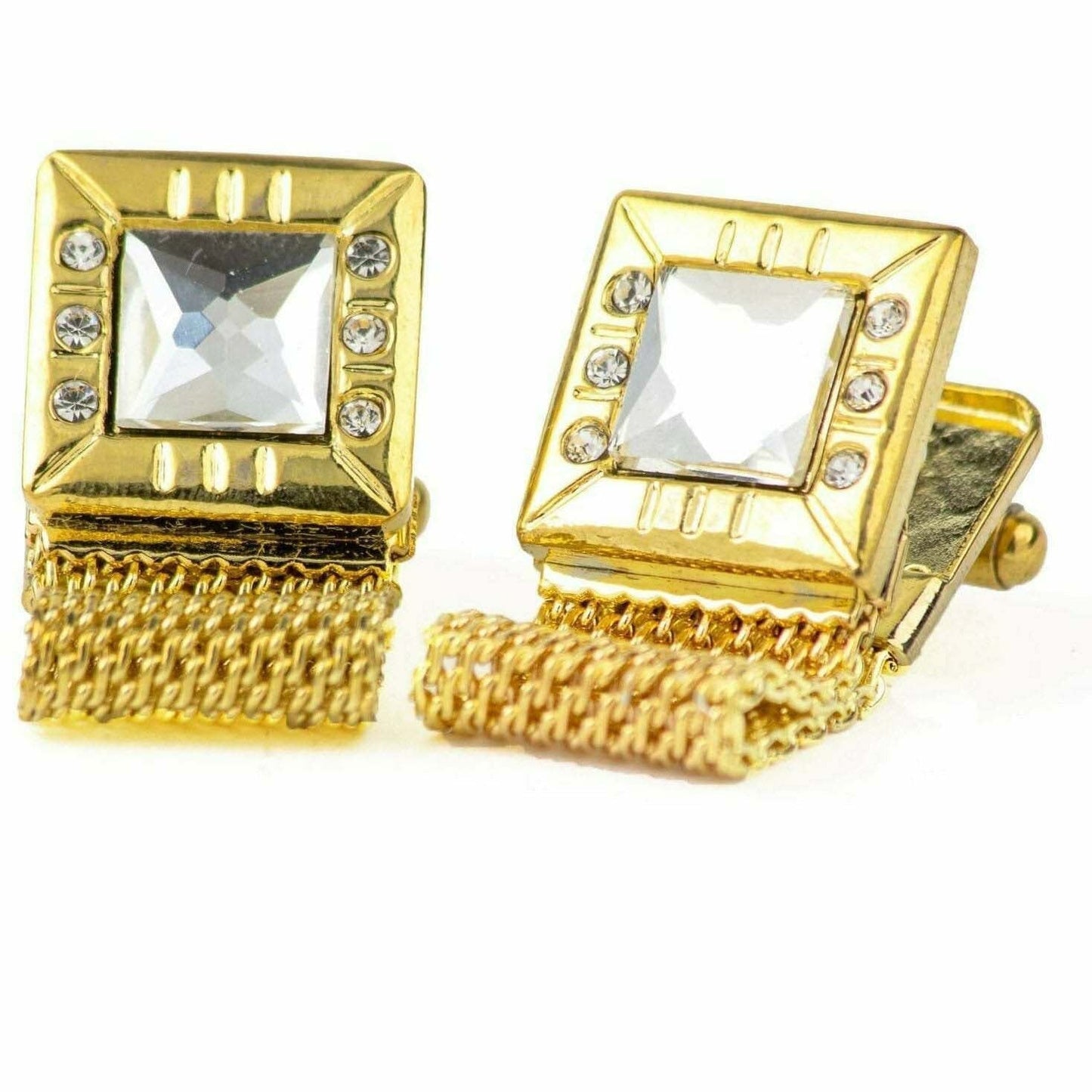 Vittorio Vico Colorful Crystal Chain Cufflinks in Gift Box Vittorio Vico