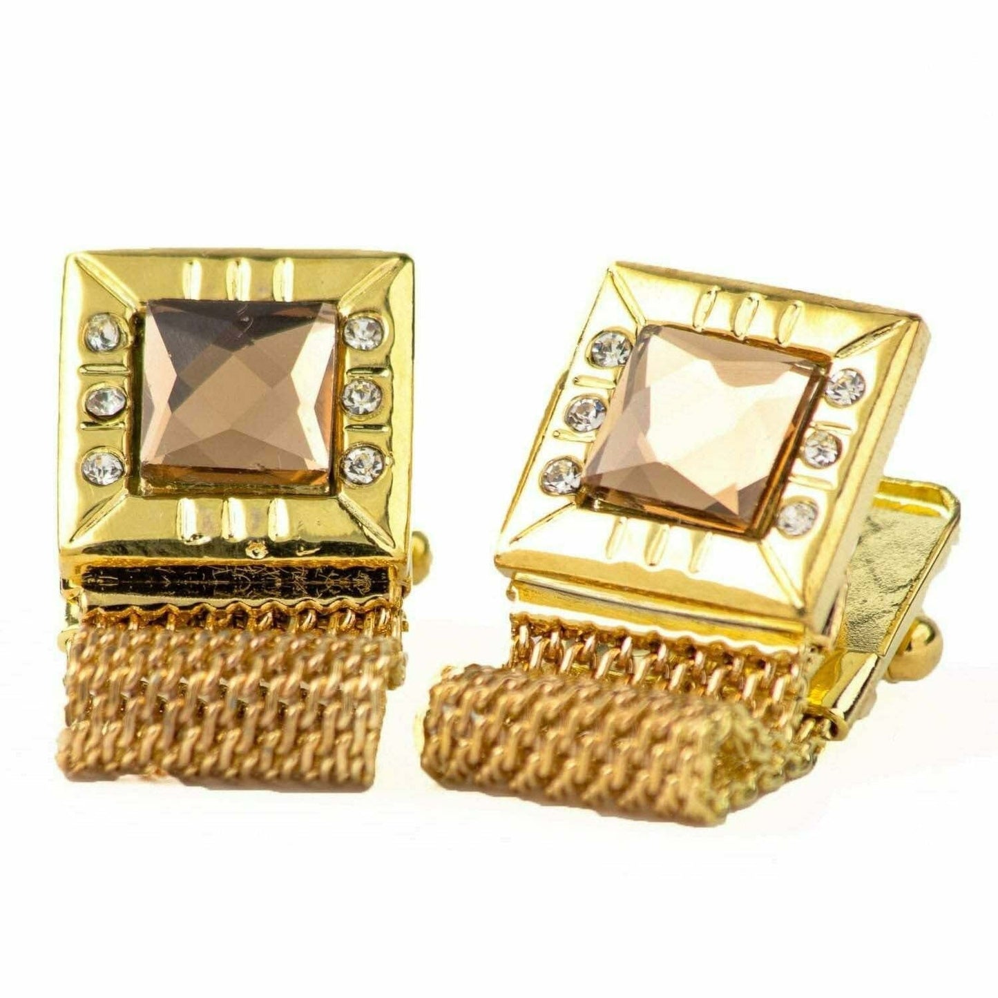 Vittorio Vico Colorful Crystal Chain Cufflinks in Gift Box Vittorio Vico