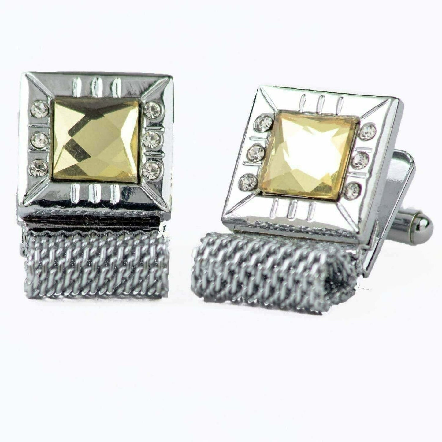 Vittorio Vico Colorful Crystal Chain Cufflinks in Gift Box Vittorio Vico