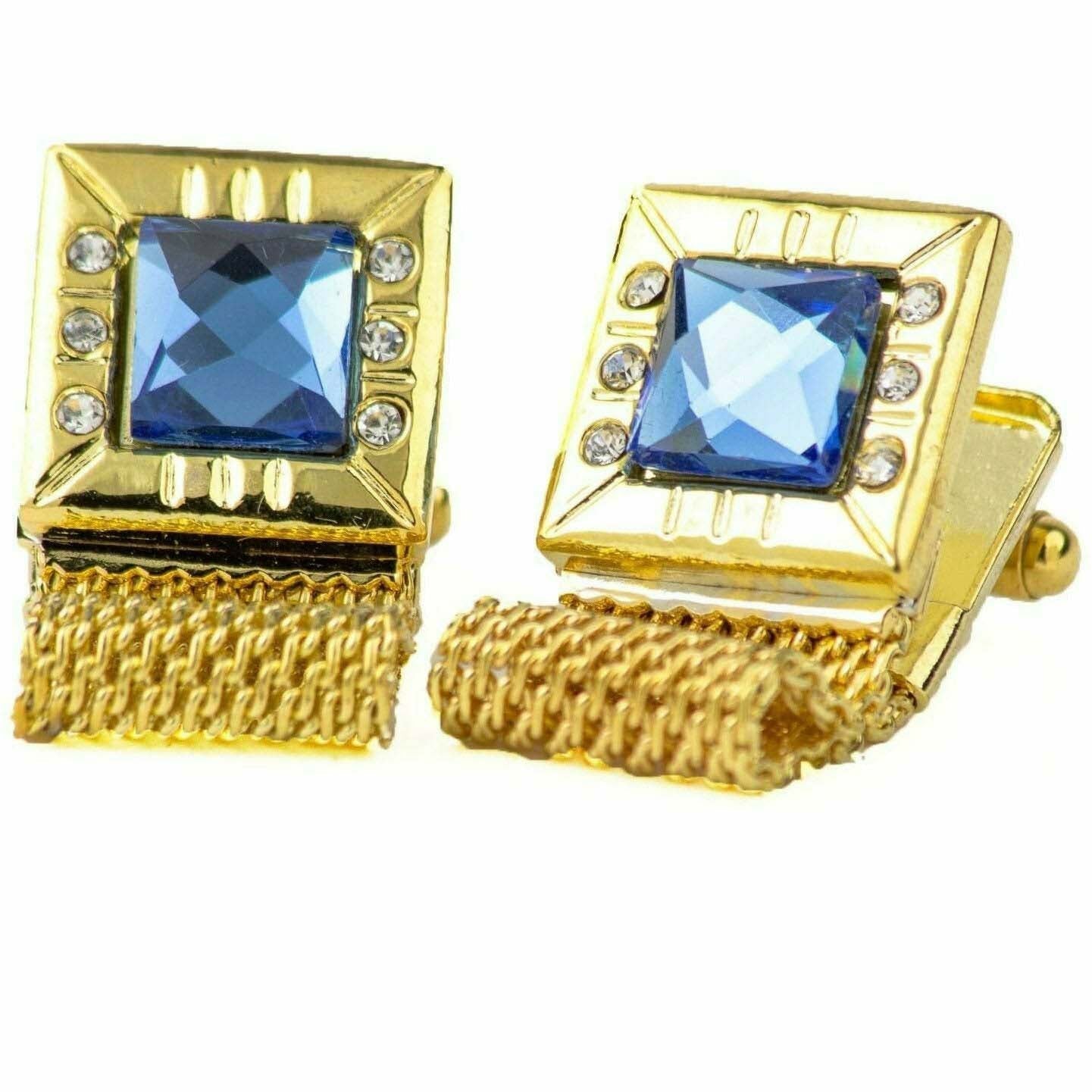 Vittorio Vico Colorful Crystal Chain Cufflinks in Gift Box Vittorio Vico