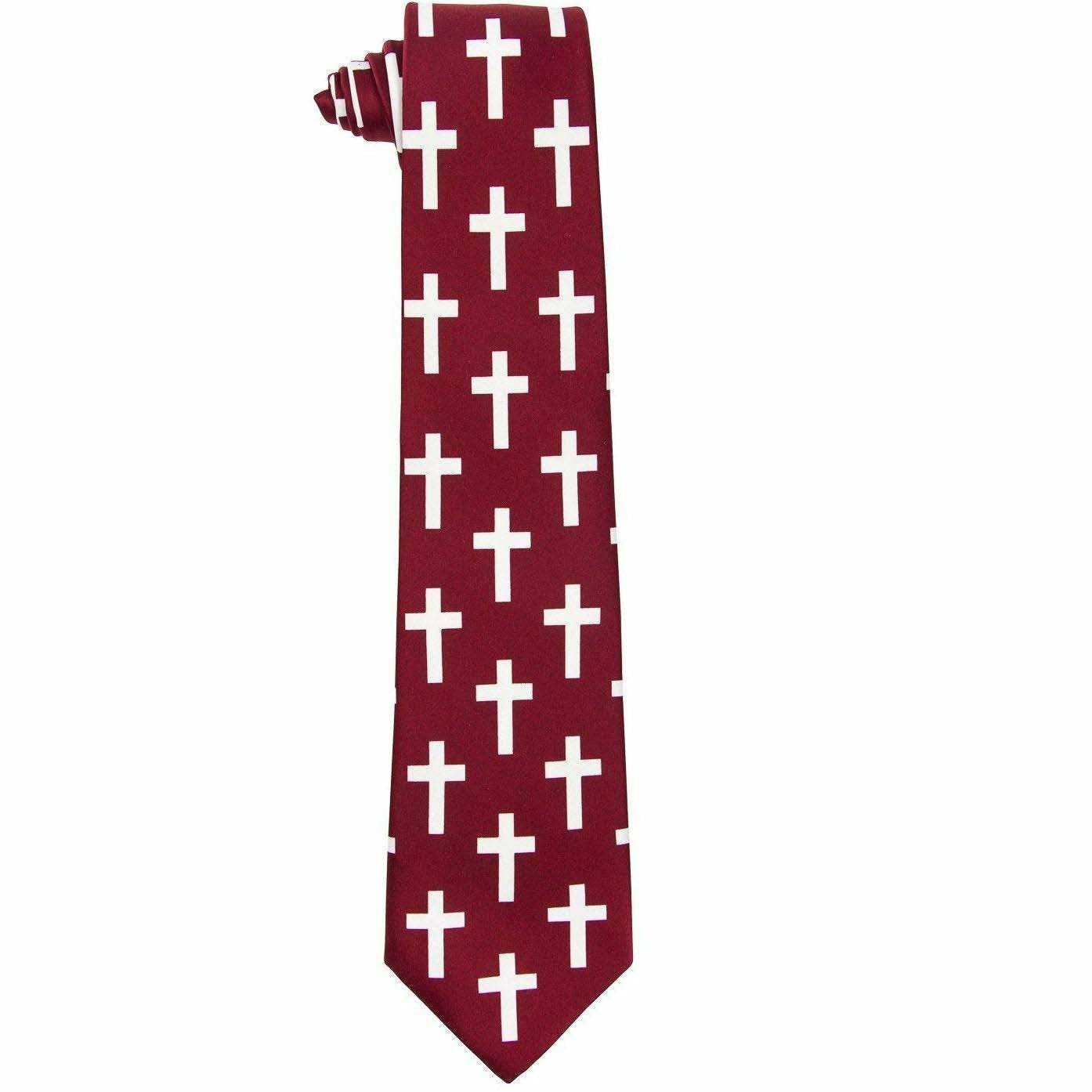 Vittorio Farina Men's Religious Satin Necktie & Pocket Square Vittorio Farina