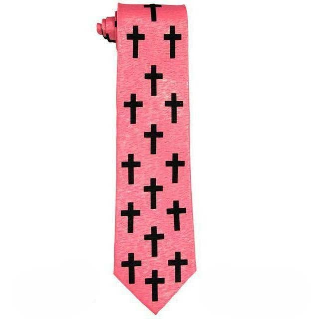 Vittorio Farina Men's Religious Satin Necktie & Pocket Square Vittorio Farina