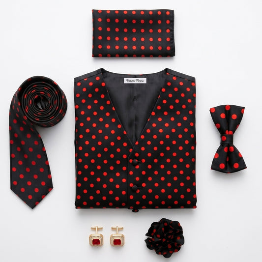 Polka Dot Gentleman Bundle (Black Suit) - S -
