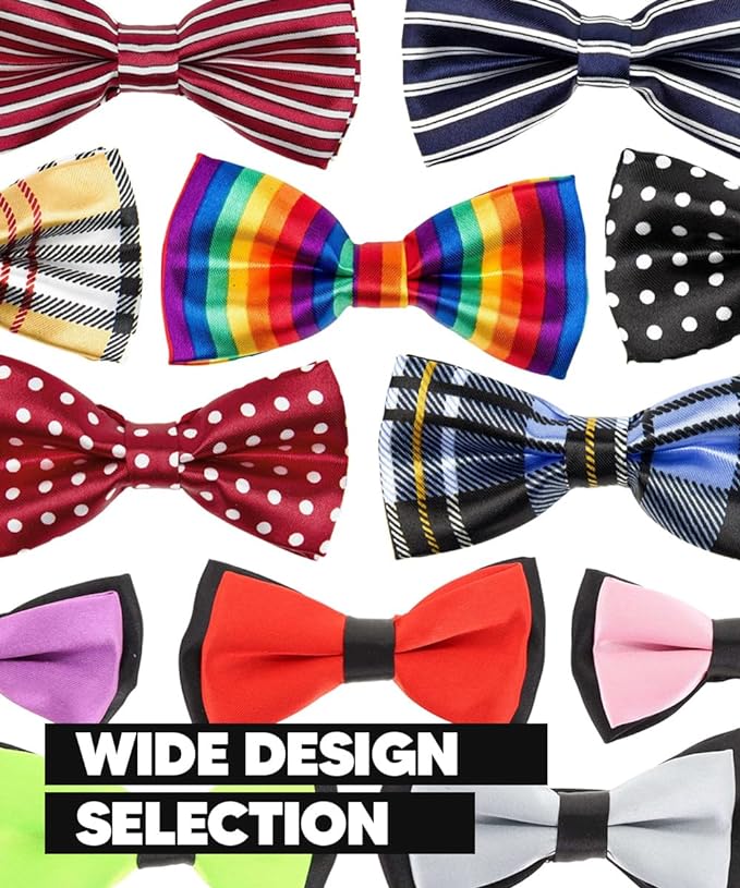 Vittorio Farina Boy's Design Satin Bow Tie - Suits You Sir - Black and White Checkerboard -