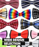 Vittorio Farina Boy's Design Satin Bow Tie - Suits You Sir - Burgundy and White Stripes -