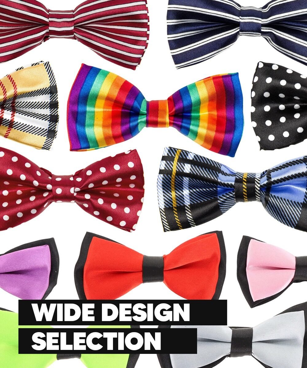 Vittorio Farina Boy's Design Satin Bow Tie - Suits You Sir - Gray and Black Fold -