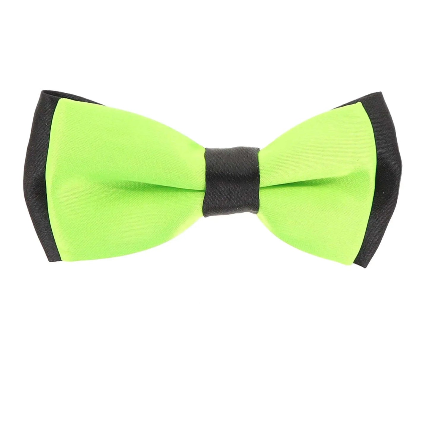 Vittorio Farina Boy's Design Satin Bow Tie - Suits You Sir - Green and Black Fold -