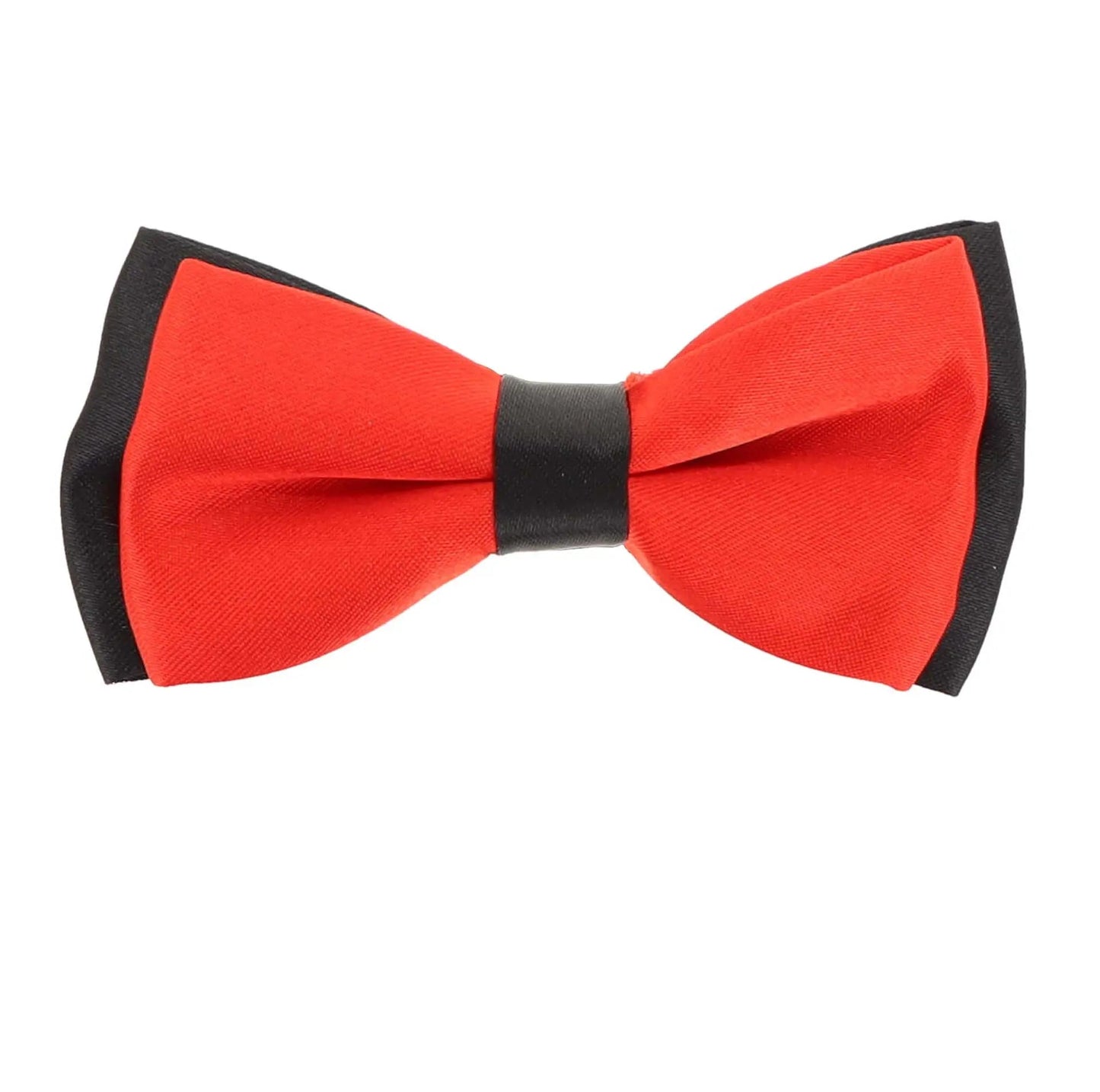 Vittorio Farina Boy's Design Satin Bow Tie - Suits You Sir - Red and Black Fold -