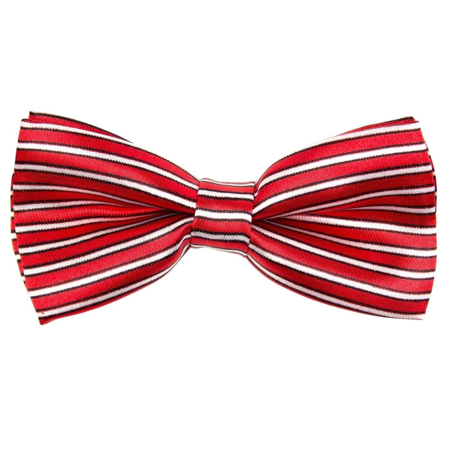 Vittorio Farina Boy's Design Satin Bow Tie - Suits You Sir - Red and White Stripes -