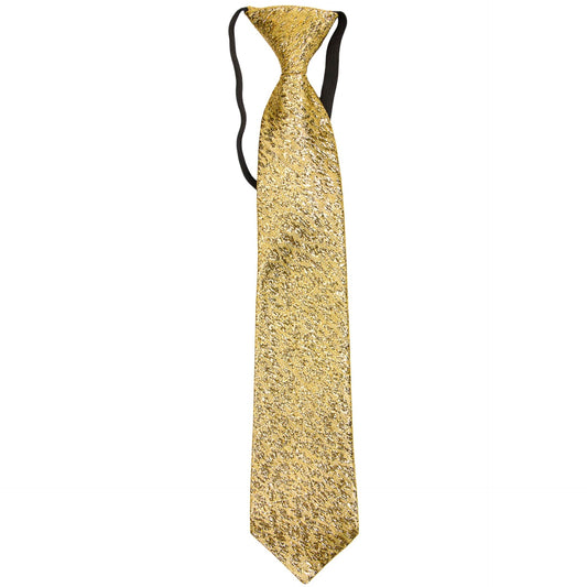 Vittorio Farina Boy's Metallic Elastic Necktie - Suits You Sir - Gold -