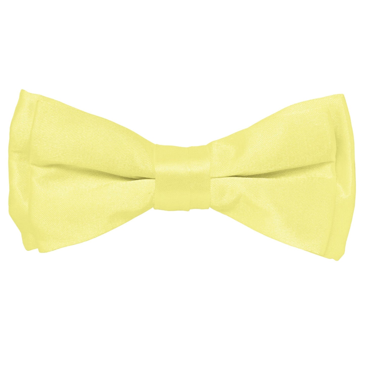 Vittorio Farina Boy's Pretied Solid Silky Satin Bow Tie - Suits You Sir - Maize -
