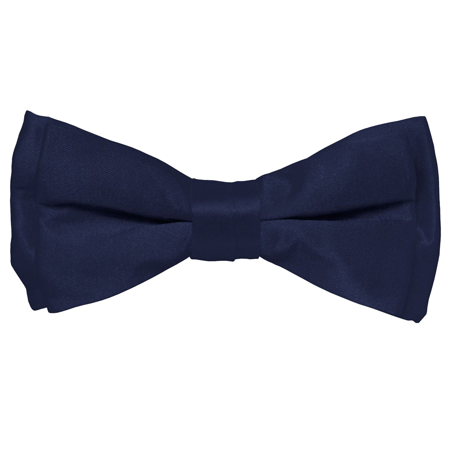Vittorio Farina Boy's Pretied Solid Silky Satin Bow Tie - Suits You Sir - Navy Blue -