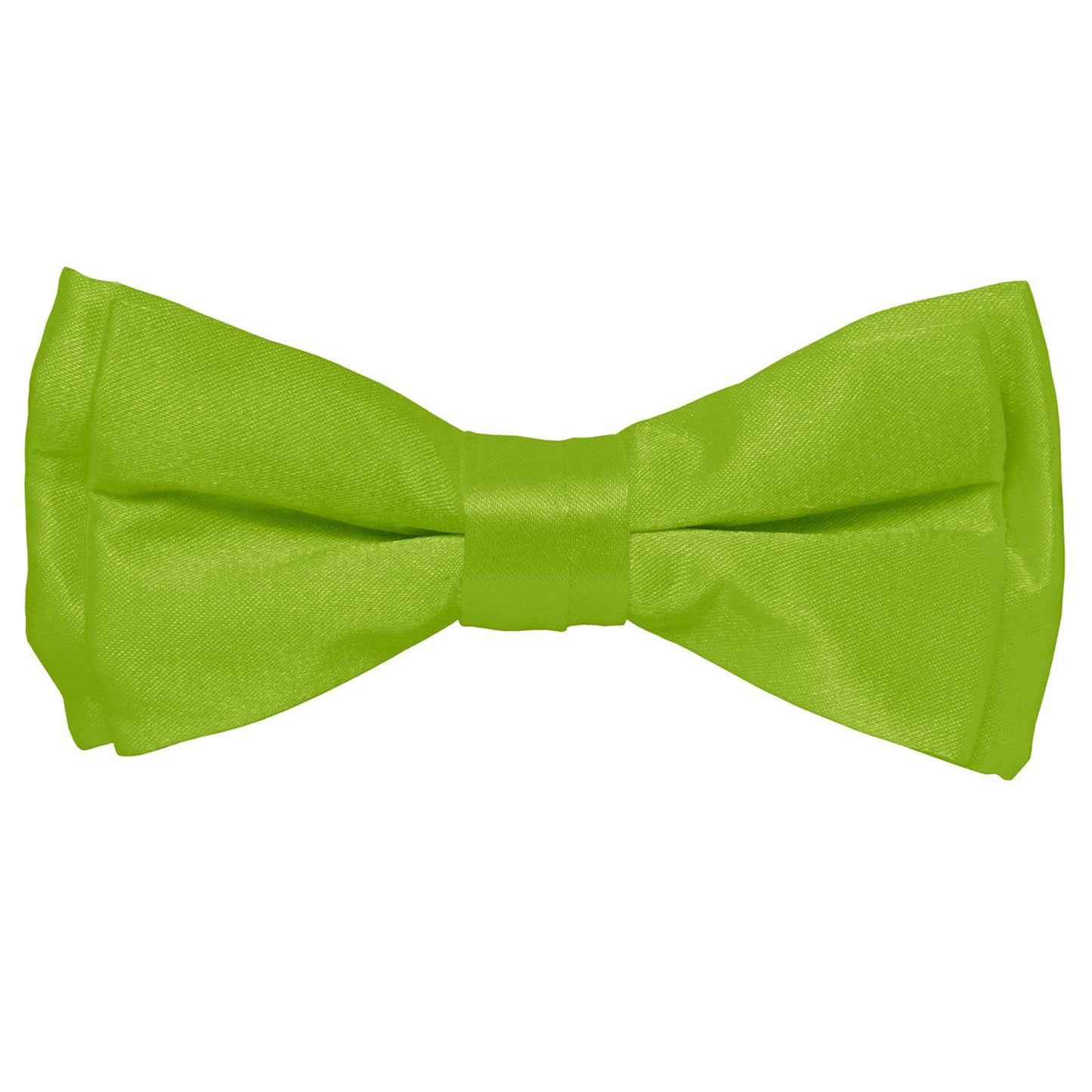 Vittorio Farina Boy's Pretied Solid Silky Satin Bow Tie - Suits You Sir - Olive Green -