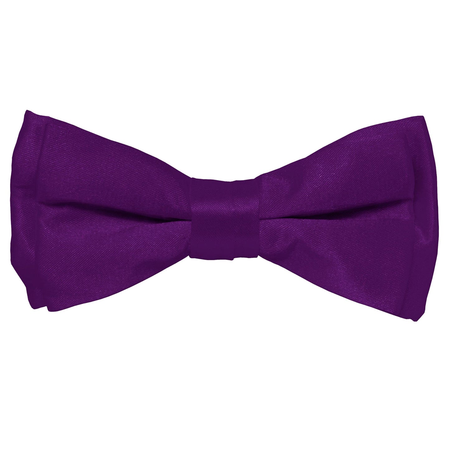Vittorio Farina Boy's Pretied Solid Silky Satin Bow Tie - Suits You Sir - Purple -