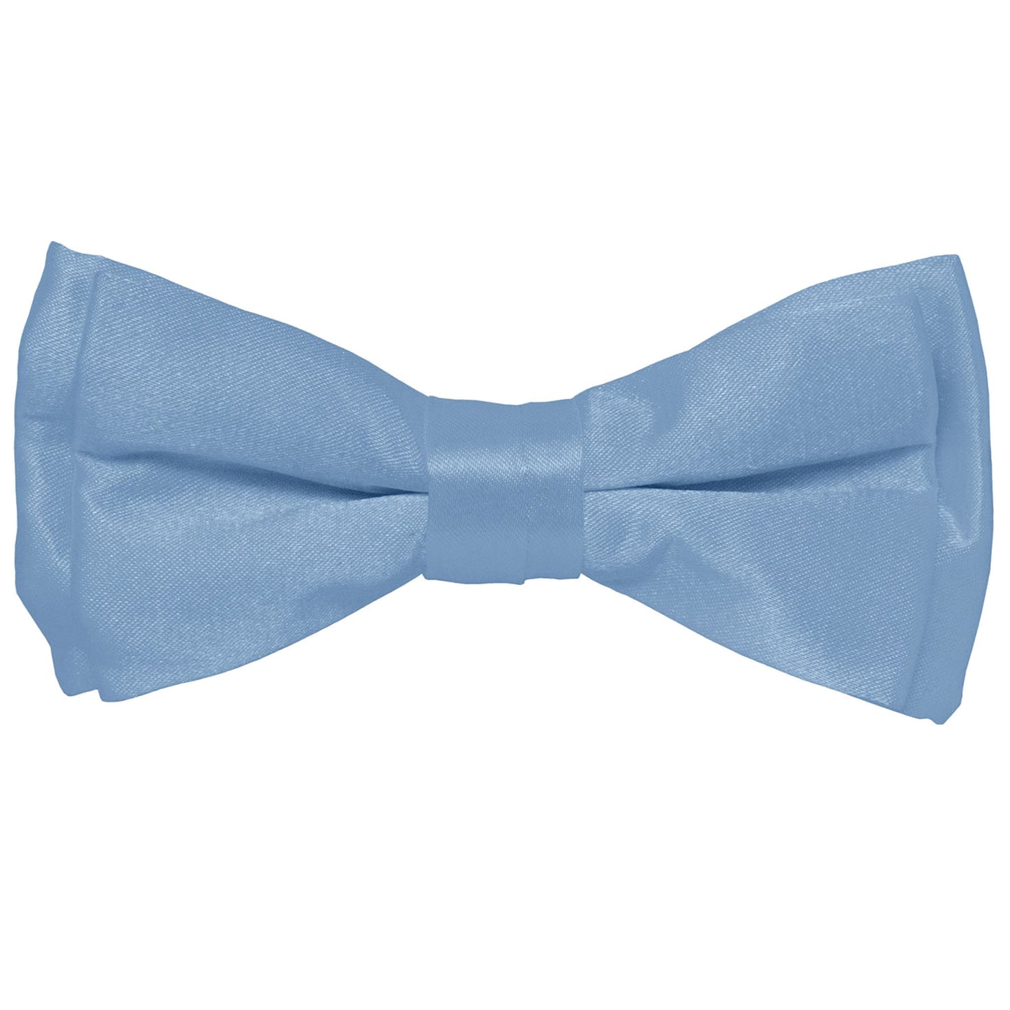 Vittorio Farina Boy's Pretied Solid Silky Satin Bow Tie - Suits You Sir - Sky Blue -