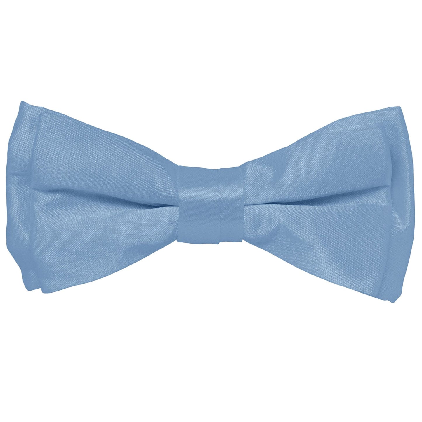 Vittorio Farina Boy's Pretied Solid Silky Satin Bow Tie - Suits You Sir - Sky Blue -