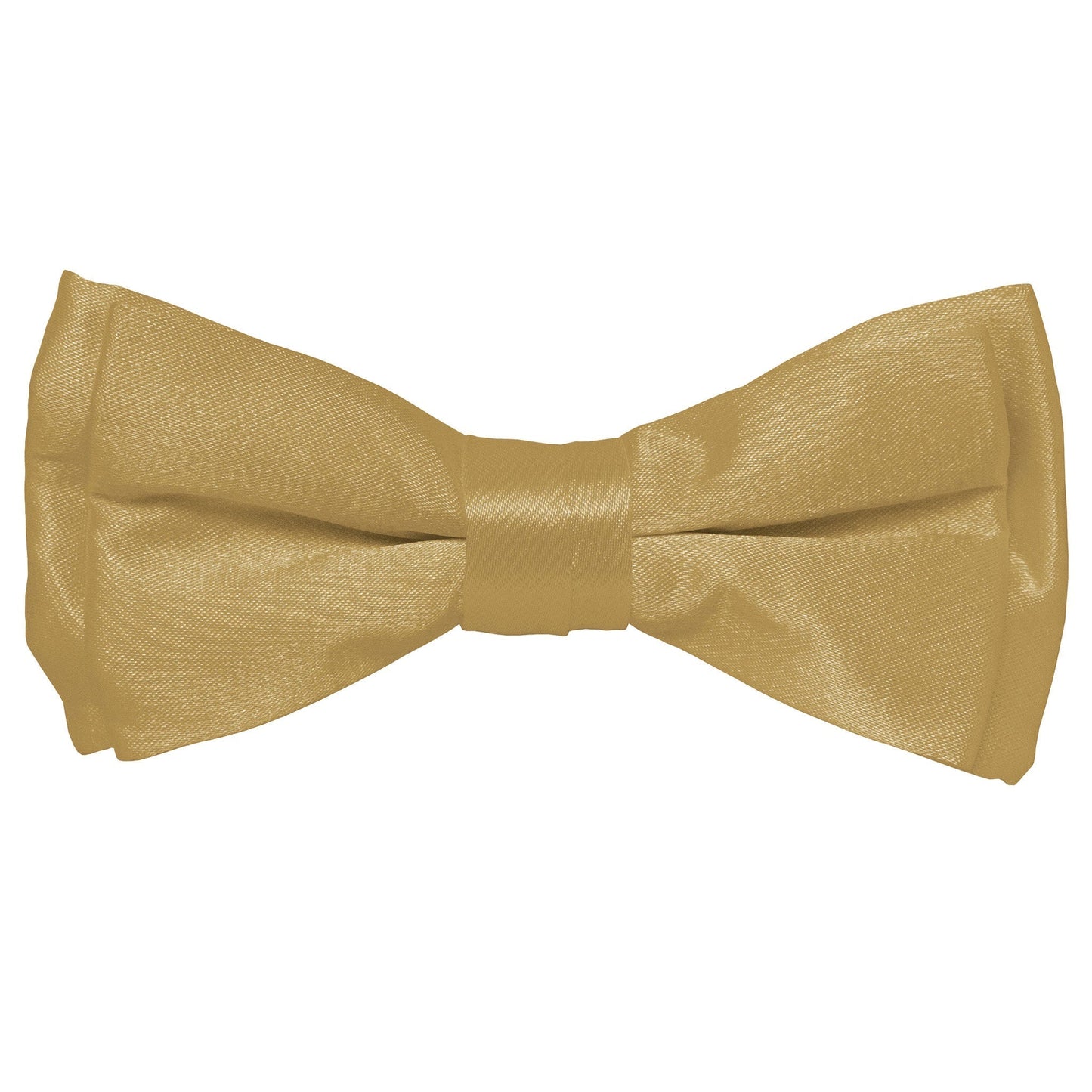Vittorio Farina Boy's Pretied Solid Silky Satin Bow Tie - Suits You Sir - Tan -