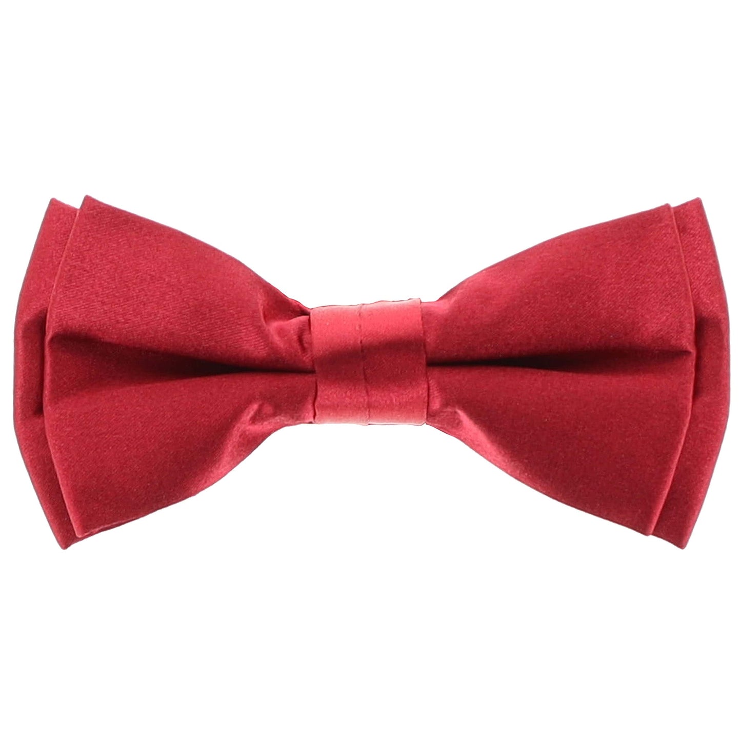 Vittorio Farina Boy's Pretied Solid Silky Satin Bow Tie - Suits You Sir - Wine -
