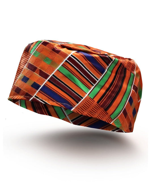 Vittorio Farina Kente Kufi Hat for Men and Women – African Kufi Hat Ideal for Cultural Attire, Outfit & Costume - Suits You Sir - Kente 1 -