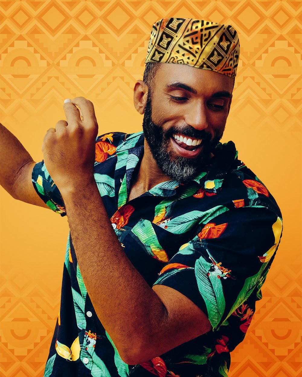 Vittorio Farina Kente Kufi Hat for Men and Women – African Kufi Hat Ideal for Cultural Attire, Outfit & Costume - Suits You Sir - Kente 4 -