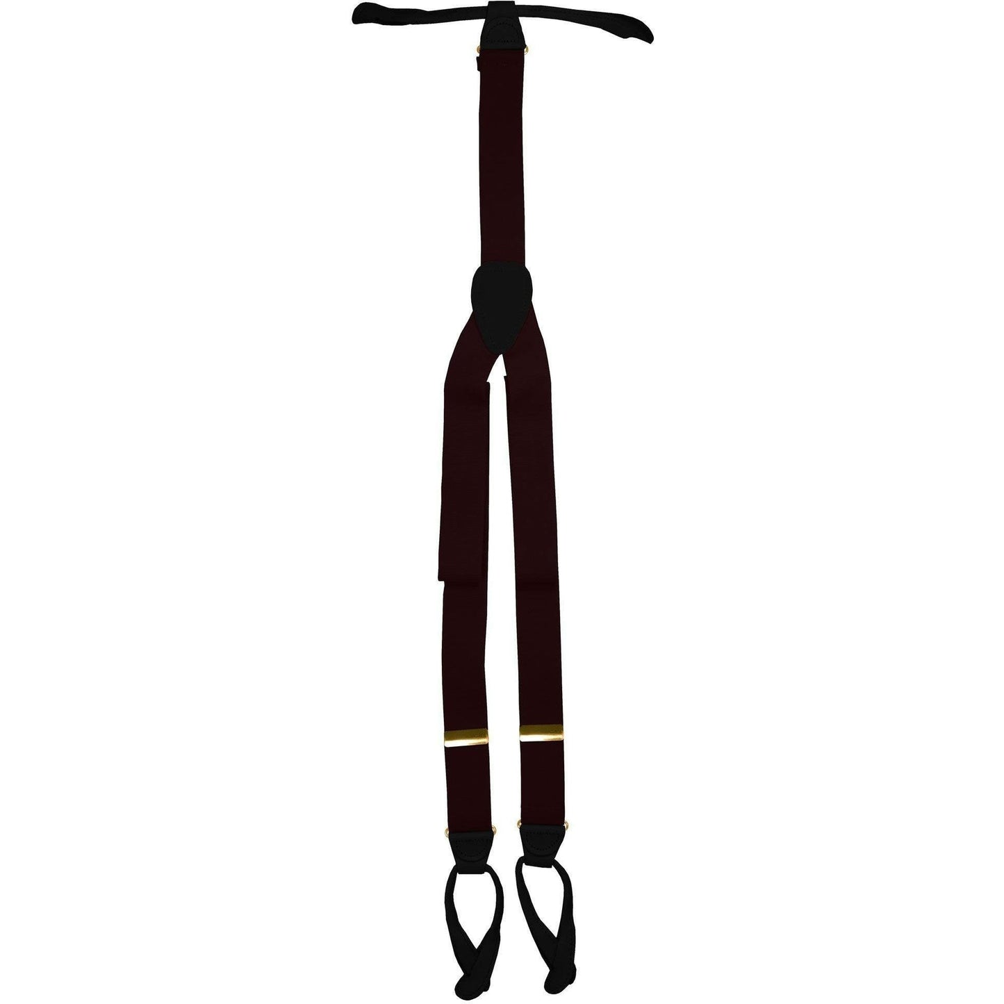 Vittorio Farina Men's Button End Suspender in Gift Box: 70% Polyester & 30% Elastomer - Suits You Sir - Burgundy - Gold