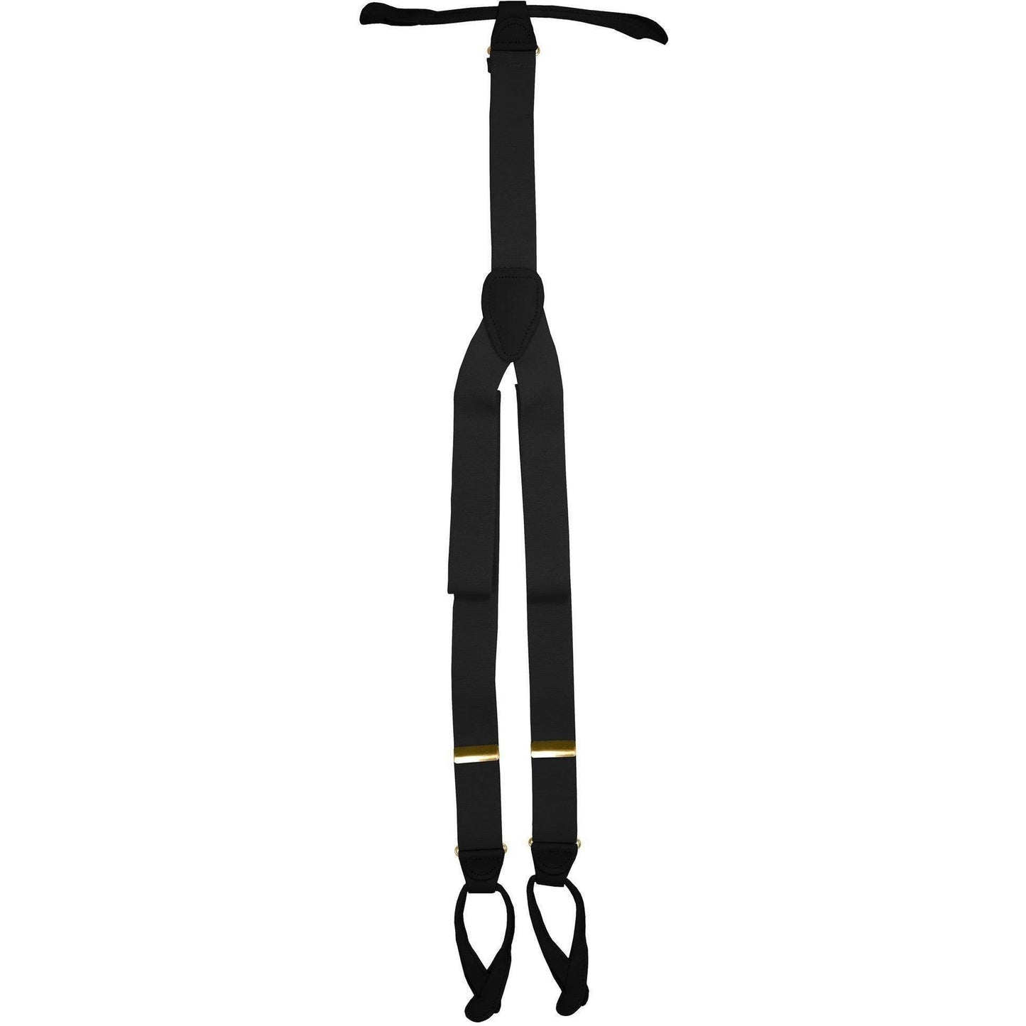 Vittorio Farina Men's Button End Suspender in Gift Box: 70% Polyester & 30% Elastomer - Suits You Sir - Charcoal - Gold