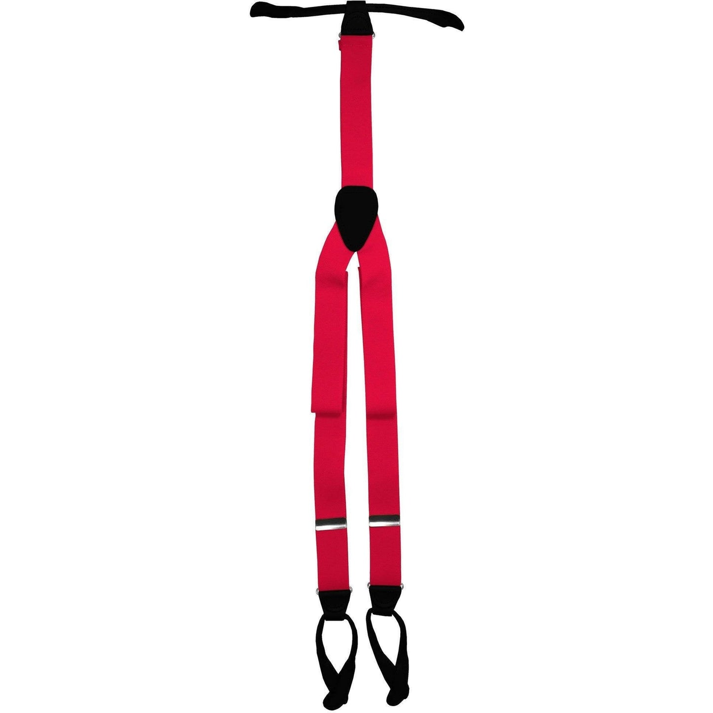 Vittorio Farina Men's Button End Suspender in Gift Box: 70% Polyester & 30% Elastomer - Suits You Sir - Hot Pink - Silver