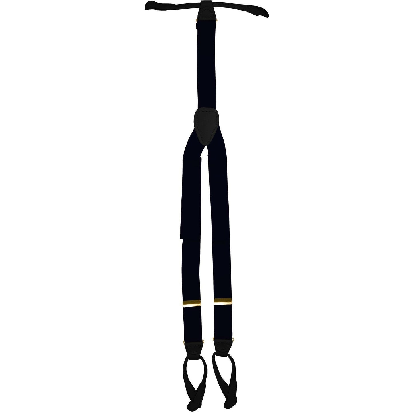 Vittorio Farina Men's Button End Suspender in Gift Box: 70% Polyester & 30% Elastomer - Suits You Sir - Navy Blue - Gold