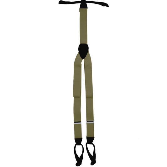 Vittorio Farina Men's Button End Suspender in Gift Box: 70% Polyester & 30% Elastomer - Suits You Sir - Taupe - Silver