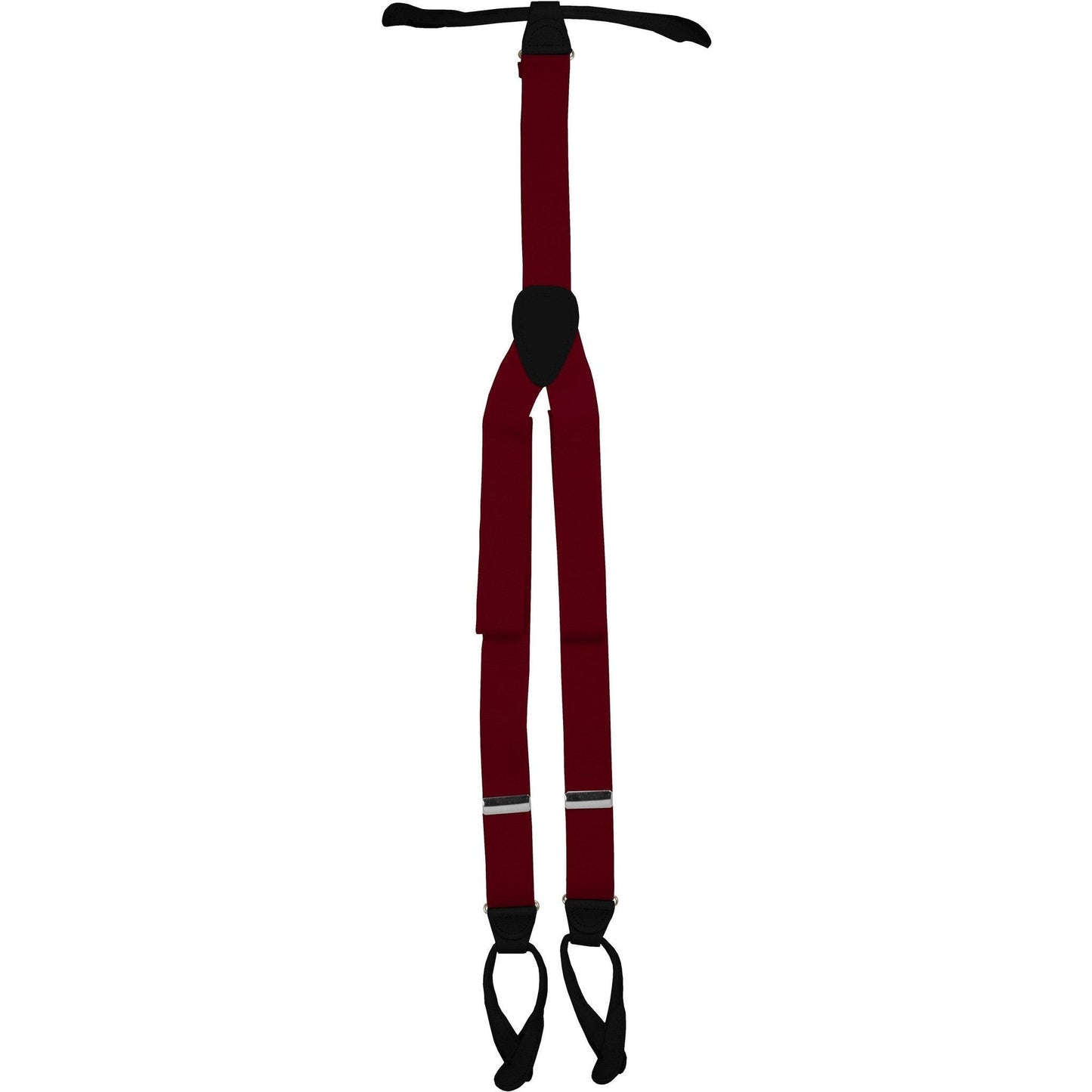 Vittorio Farina Men's Button End Suspender in Gift Box: 70% Polyester & 30% Elastomer - Suits You Sir - Wine - Gold
